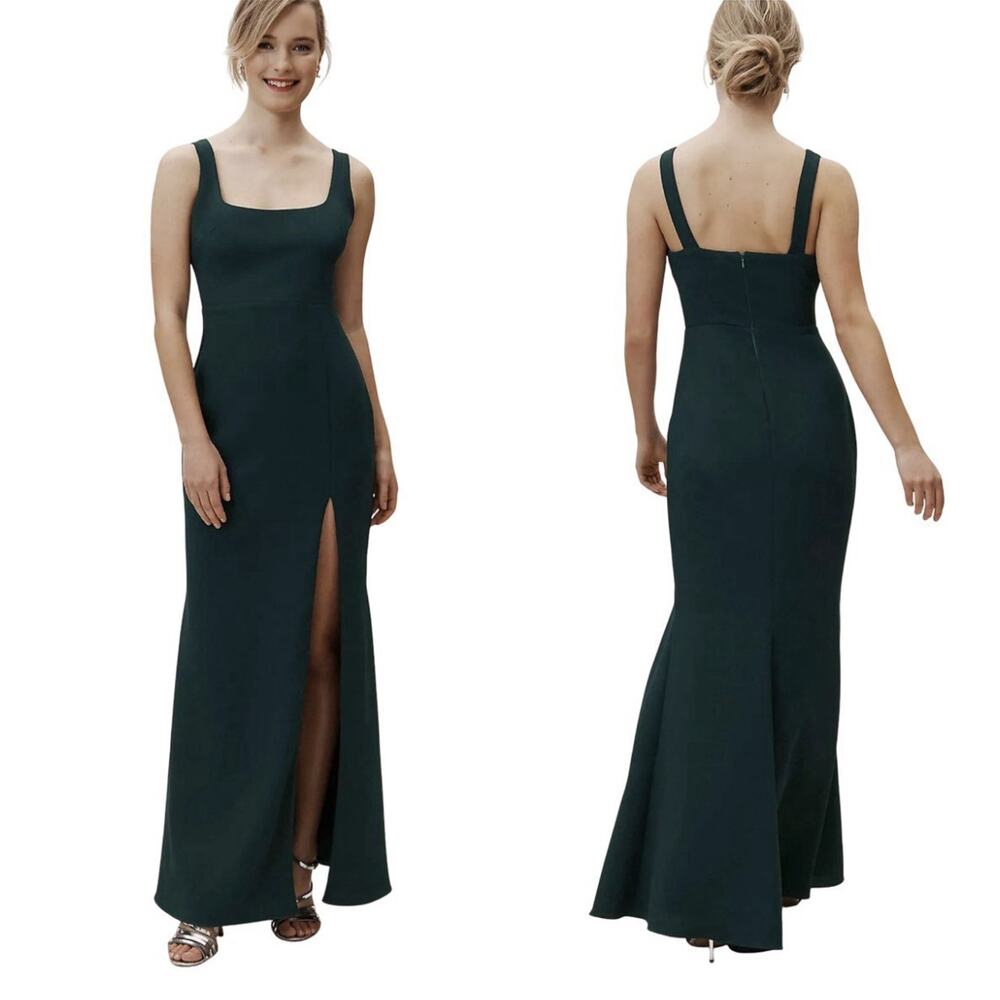 NWT Unaltered BHLDN Adena Dark Green Maxi Dress